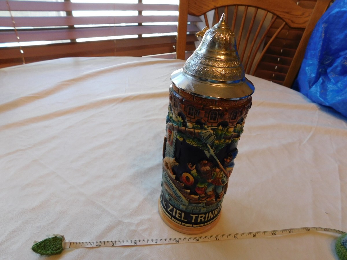 Halt Mas u. Ziel Trink Nie Zuviel Western Germany Beer Stein