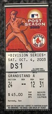 2003 ALDS Game 3 Ticket Boston Red Sox Vs Oakland A's Nixon Walk-Off Home Run