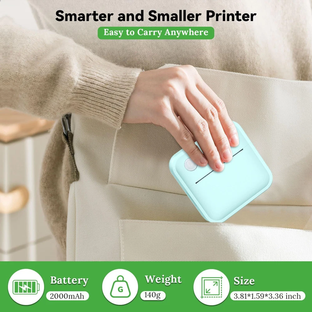 Miouca Mini Bluetooth Label Maker with Tape - Portable Sticker Printer for Home & Office Miouca Mini Bluetooth Label Maker with Tape - Portable Sticker Printer for Home & Office