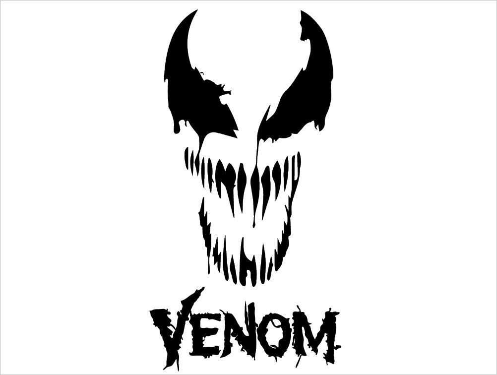 ★MARVELCOLLECTION★ Small Planet Venom Face Big Silhouette SVG VENOM,superhero, marvel,silhouette, DIGITAL FILES for