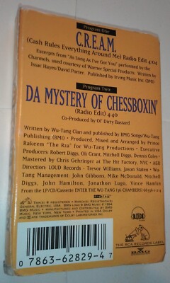 Cream [Single] by Wu-Tang Clan (Cassette, Mar-1994, RCA) for sale