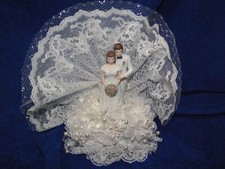 New Vintage Wilton Love's Fanfare Wedding Cake Top, White tux  # 117-401