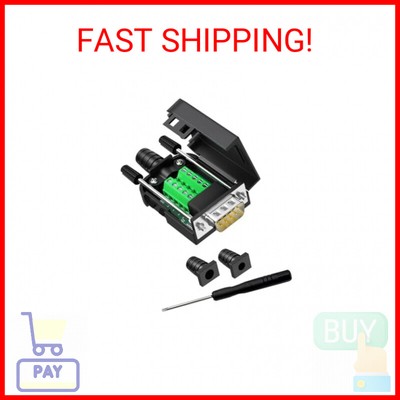 DB9 Breakout Connector, Male 9PIN Port RS232 Serial Adapter, Solderless Module B