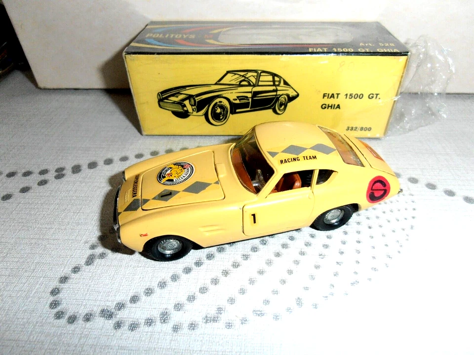 POLITOYS ART.528 RARE "FIAT 1500 GT GHIA SUPERLEGGERA!"BOX ORIGINALE OTTIMA - Immagine 2 di 4