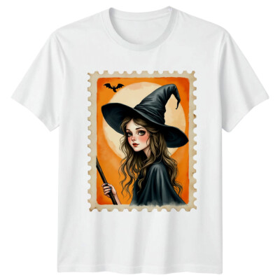 Hexe Halloween Urlaub Herren T-Shirt Damen Tee Grafik Unisex Oberteil