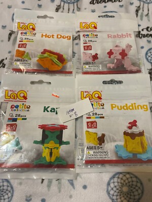New 4 Packs LaQ Petite Collection, 27-28pc Each, Variety,great Collection !