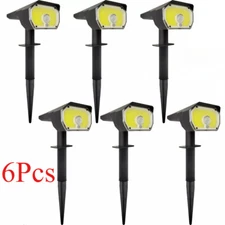 6Pcs Solar Lights Outdoor Waterproof Spotlights 3 Modes for Landscape Lighting