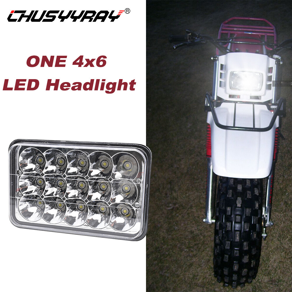 4x6" Inch Motorcycle LED Headlight Halo DRL for Honda XR250 XR250L