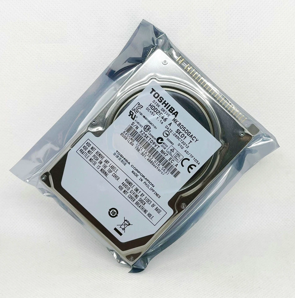 NEW Toshiba MK8050GACY 80GB IDE 8M FOR Car Navigation/Enterprise Hard Drive 1PC - Image 2 of 4
