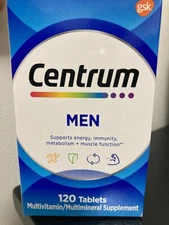Centrum mens multivitamin multimineral 120 tablets - Expires April 2026 - Sealed