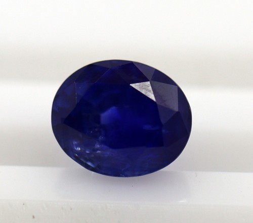SZ:7 US 18K Gold Ring IGI CERTIFIED 2.19 Ct Natural Blue Sapphire Real Diamond - Picture 14 of 18