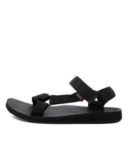New Teva Original Universal Black Womens Shoes Casual Sandals Sandals Flat - Picture 1 of 5