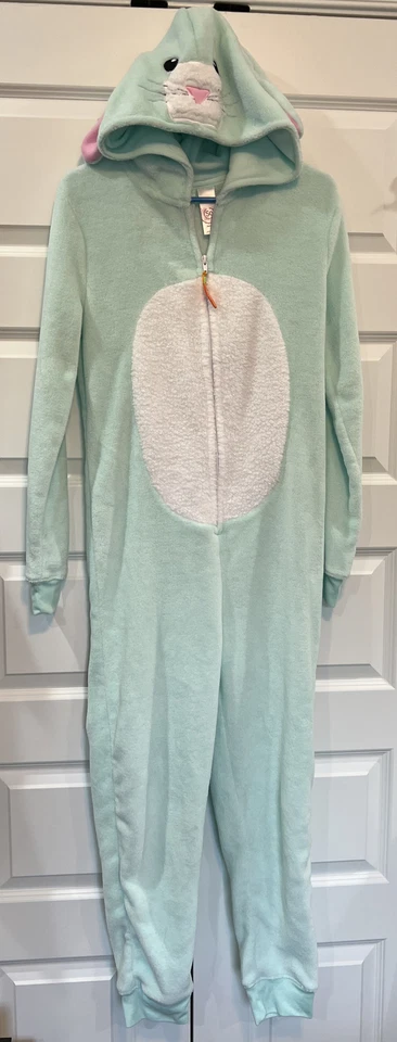 Mujer’s Soma Intimates Polar Verde Menta Conejito Una Pieza PJ’s Talla Mediana Usado en Excelente Condición Foto 2 de 4