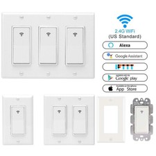 WiFi Light Switch Smart Switch Touch Wall Switch Compatible with Alexa Google