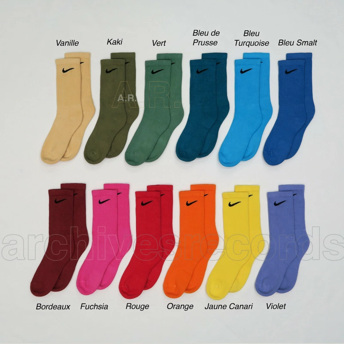 Chaussettes Nike radian teintes la main Nike dyed Socks Everyday Cotton Cush