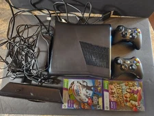 XBOX 360 S 250GB CONSOLE, MICROSOFT, KINECT, CONTROLLERS, GAMES, ALL CABLES EUC!