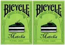 TWO Decks of Bicycle Matcha Playing Cards by Bocopo - USPCC - Limited Edition