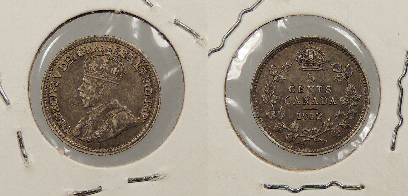 CANADA 1912 5 Cents Edward VII #WC80597