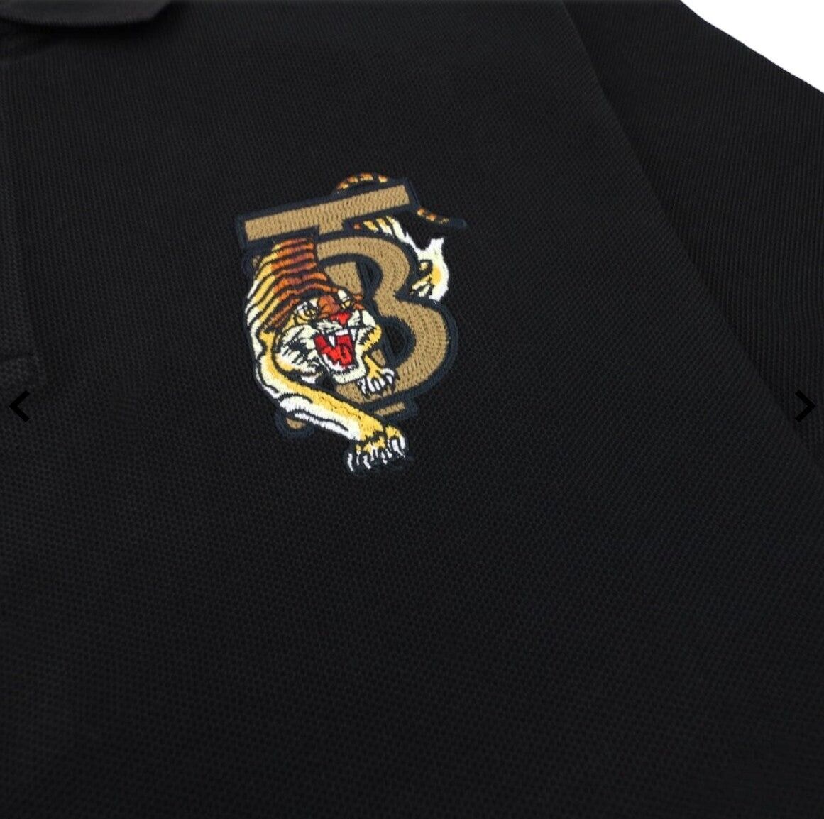 Burberry Tiger TB Monogram Piquet Cotton Polo, Black | eBay Burberry Tiger TB Monogram Piquet Cotton Polo, Black | eBay