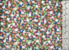 Quilting Treasures Strawberry Mini Print Calico 100 Cotton Quilt Fabric BTY