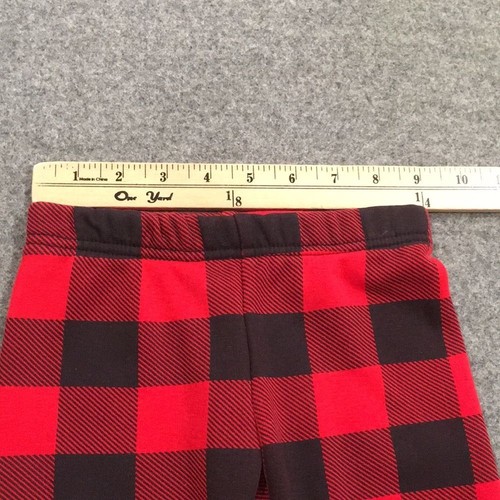 Carter's Girls Sz 4 Leggings Red and Black Buffalo Plaid Checkered - Picture 5 of 7