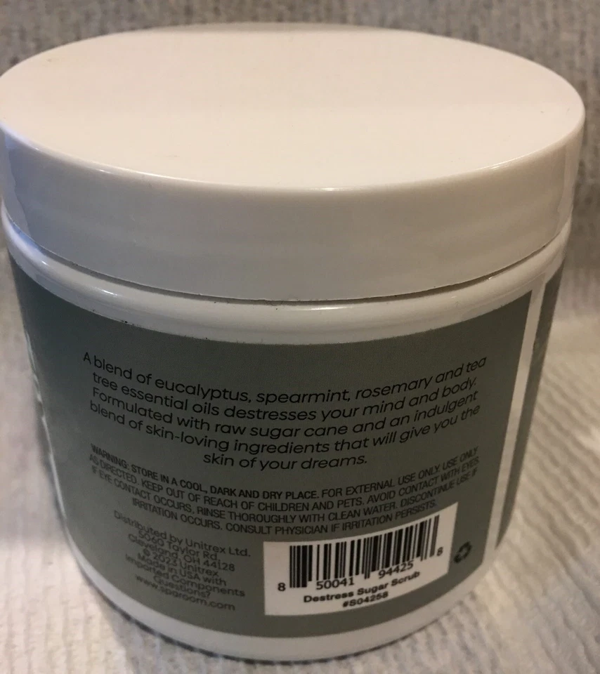 SpaRoom All Natural Aromatherapy sugar scrub Eucalyptus & Spearmint 16oz - Image 2 of 2