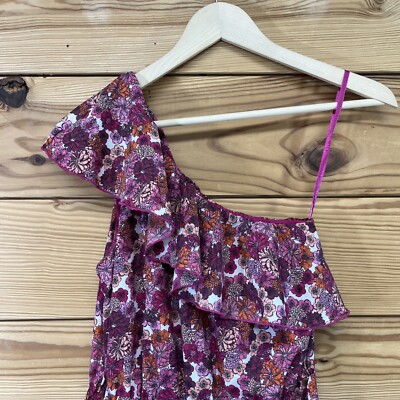 Liberty of London Target Dress Small One Shoulder Maxi Pink Floral Fairy  B123 | eBay