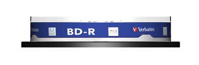 Verbatim 43825 1x10 Verbatim M-Disc BD-R BluRay 25GB 4x Speed Cakebox printable