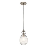 Elstead Riviera HäNgeleuchte E27 28Cm Nickel GebüRstet