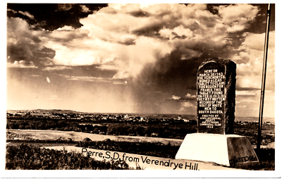 #ad #ad Verendrye Site Monument in Fort Pierre South Dakota SD 1930s RPPC Postcard Photo $9.99
