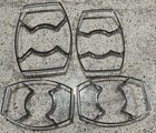 Corning Ware Chrome Metal Casserole Hot Dish Holder Trivet Rack Pyrex Lot Of 4 — photo 1