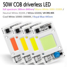 10PCS 50W COB LED chip driverless Light Full Spectrum Warm Neutral White RGB UV