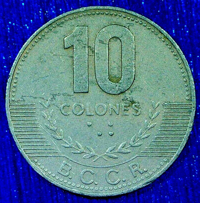 WORLD COIN SALE--2005 COSTA RICA 10 colones-ALUMINIUM COMPOSITION