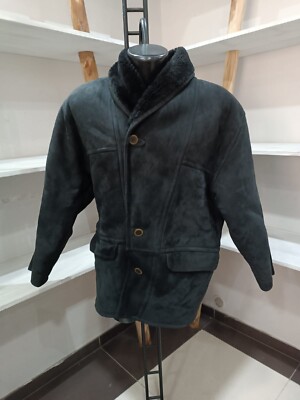 SHEARLING Lammfell gebraucht PRE-OWNED Herren man Gr. 50 schwarz XXR119