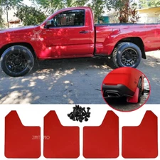 4PCS Mud Flaps Splash Guards Mudguards Fender Mudflaps Red Kit For Toyota Tacoma