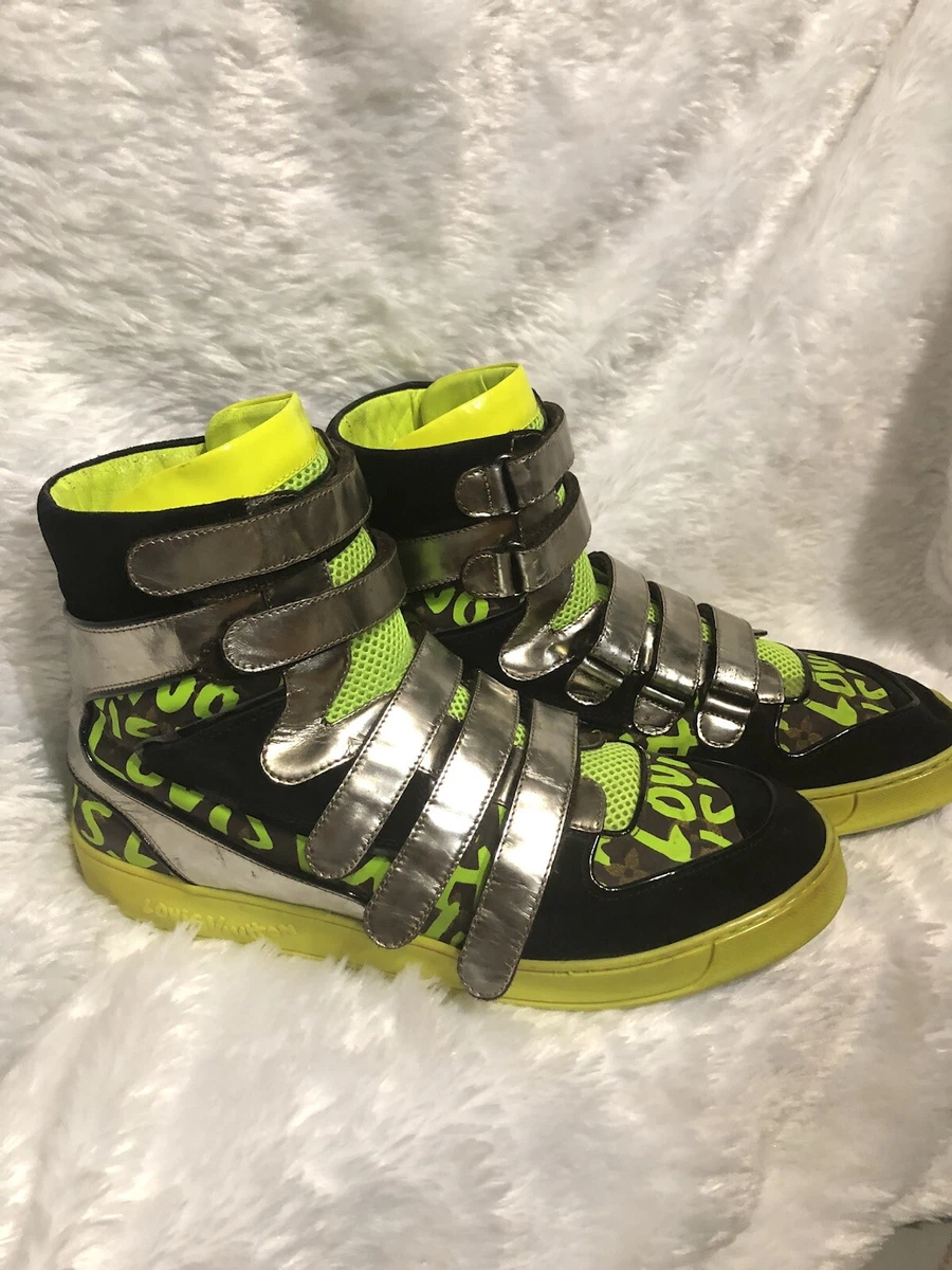 Louis Vuitton Neon Graffiti Stephen Sprouse High Top Sneakers Size