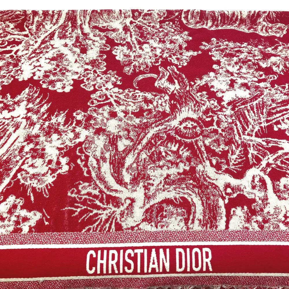 Christian Dior Pattern Print, White Metal Hair Barrete