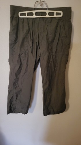 Eddie Bauer Teen Girl 6 Sage Green Capri Pocket Cargo Draw String 31 W 21 Inseam - Picture 12 of 24