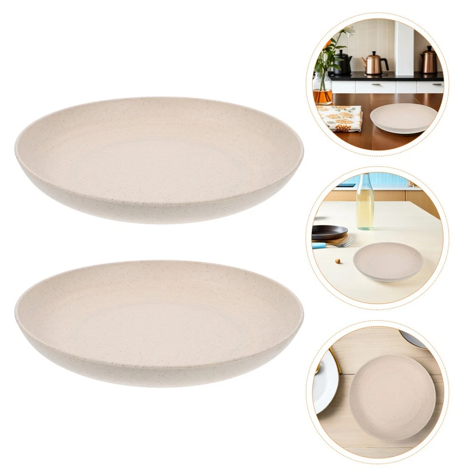 8-teiliges Esstellerset: Unzerbrechliche Müsliteller aus Weizenstroh, - Bild 4 von 4