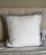 Serena Lily Danbury White Navy Linen Euro Sham NEW in Bag