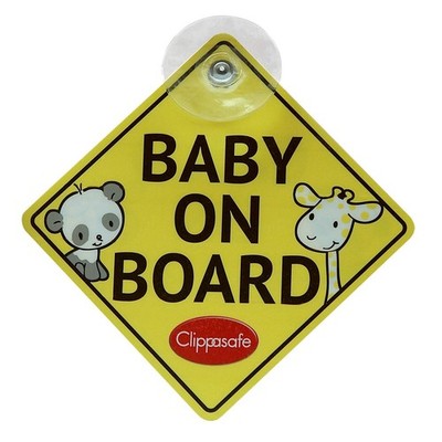 Clippasafe Baby und Kind Bordschild 1 Stück (1er Pack), gelb 