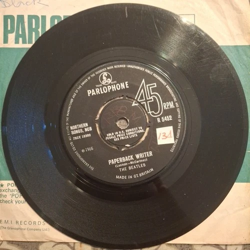 THE BEATLES "PAPERBACK WRITER " 45 RPM VINYL SINGLE 1966