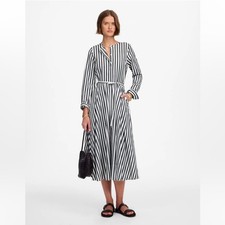 Madewell Tie-Waist Midi Shirtdress in Stripe 4