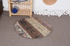 Decorative Rug, Floral Paisley Design, 2.6x2.6 ft