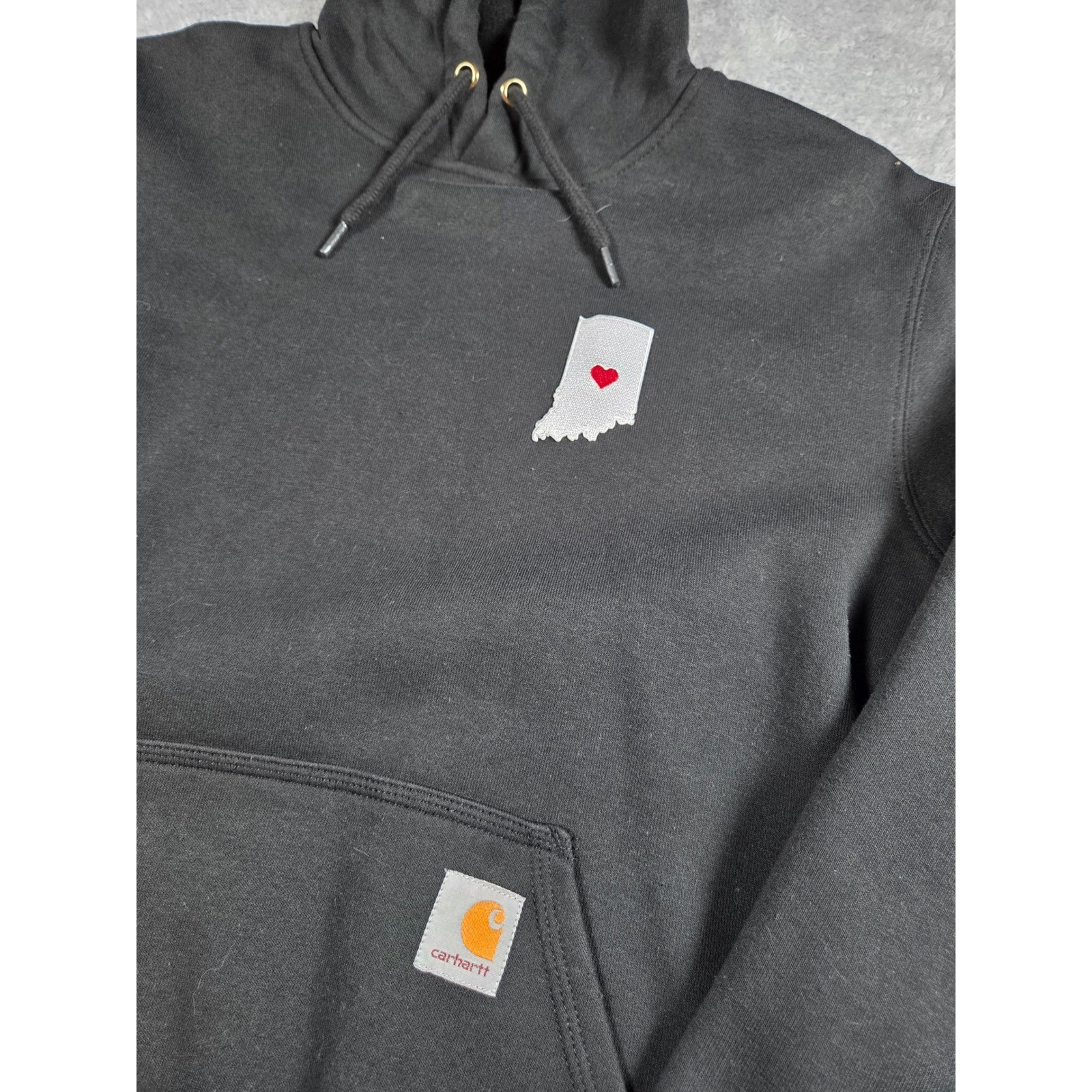 Carhartt Hoodie Medium Black Mens Barstool Sports Indiana K121 Sweatshirt
