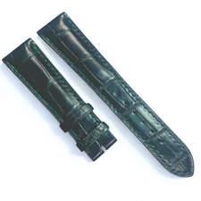 OEM Quality Genuine Patek Philippe Green Alligator Leather Band - 20mm x 16mm