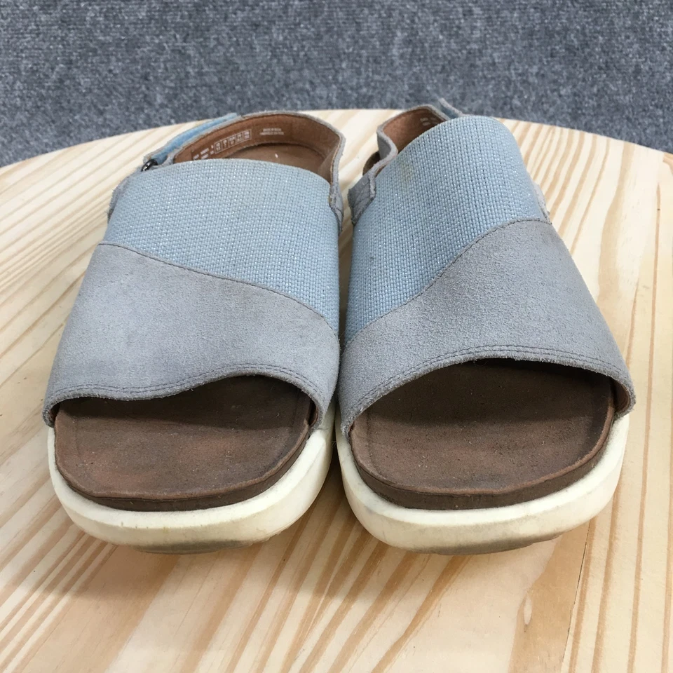 Sandalias Rockport para mujer 9,5 M Kyra con cordones de cuero azul punta abierta informales CI4824 Foto 4 de 4