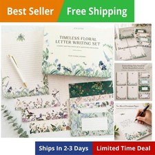 Beautiful Stationery Set with Envelopes - Lined Letter Writing Paper  No-Bleed