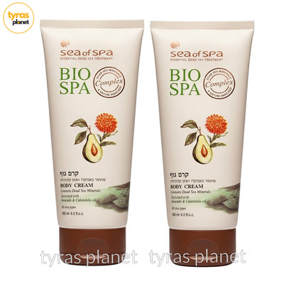 LOT 2 Dead Sea Of Spa Bio Spa Body Cream Enriched W/ Avocado & Calendula Oil 6oz
