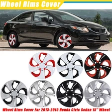 15" Hubcap Wheel Covers Bolt On For 2013-2015 Honda Civic Sedan 15'' Steel Wheel